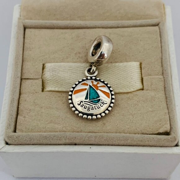 🧜🏾‍♀️🎀Pandora Saugatuck Michigan Exclusive Charm - Picture 1 of 4